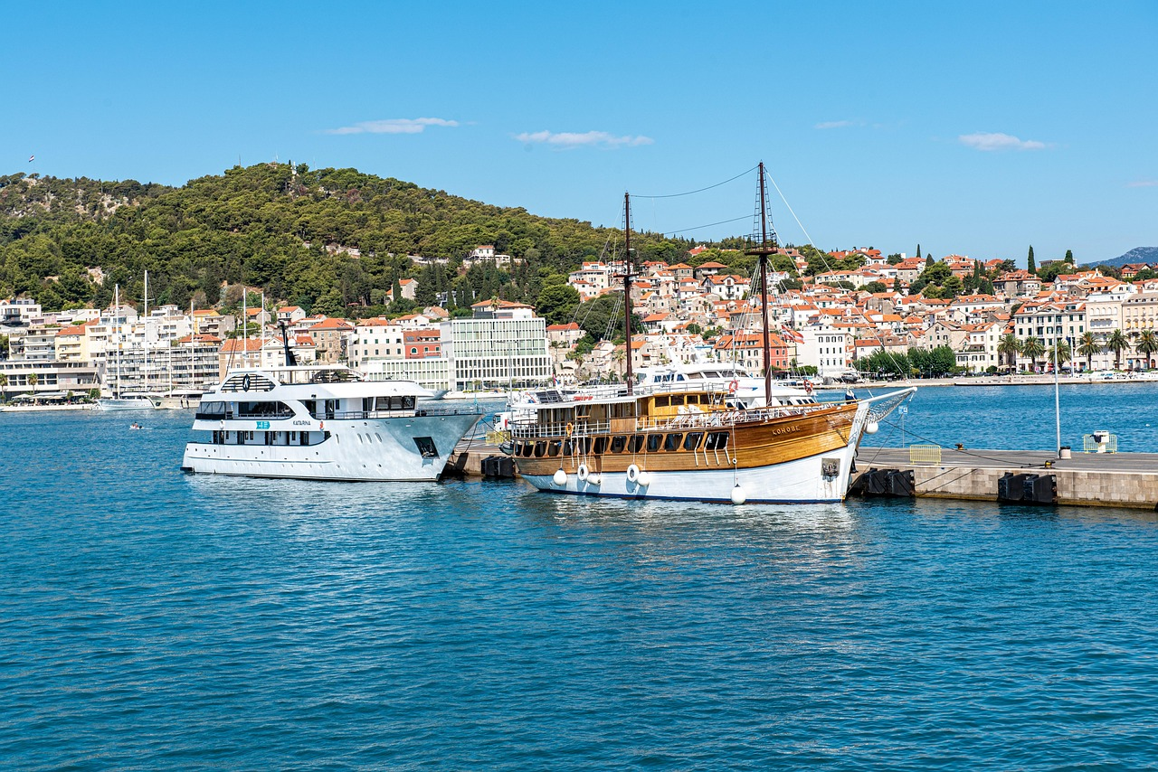 boat, trip, split, croatia, travel, tourism, dalmatia, vacation, port