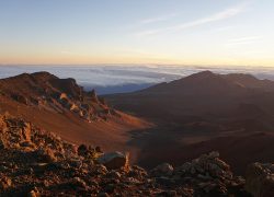 sunrise, volcano, hawaii, nature, maui, haleakala, cloud, mountain
